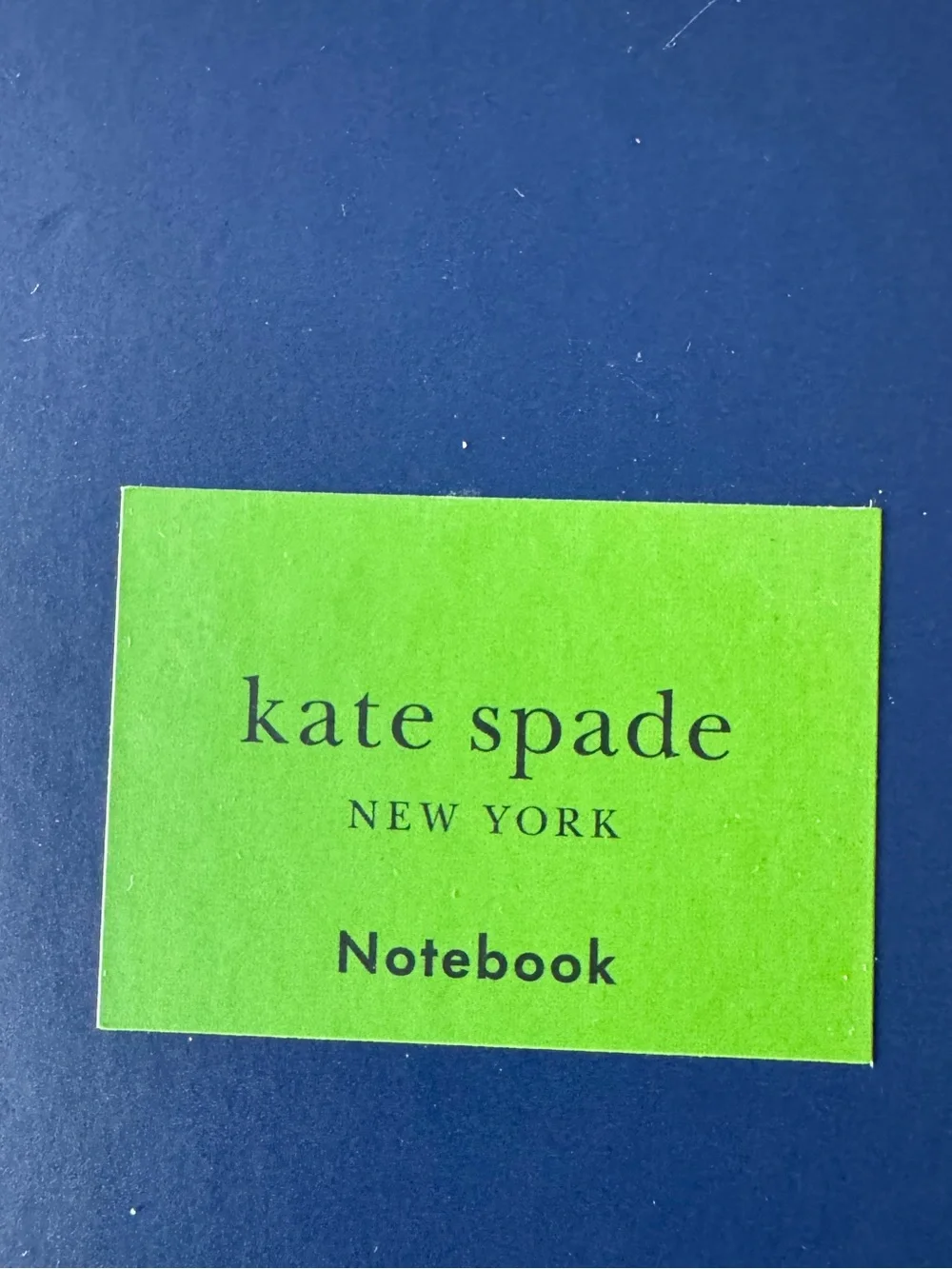 kate spade ♠️ cream, and purple lined Notebook with coordinating ribbon marker